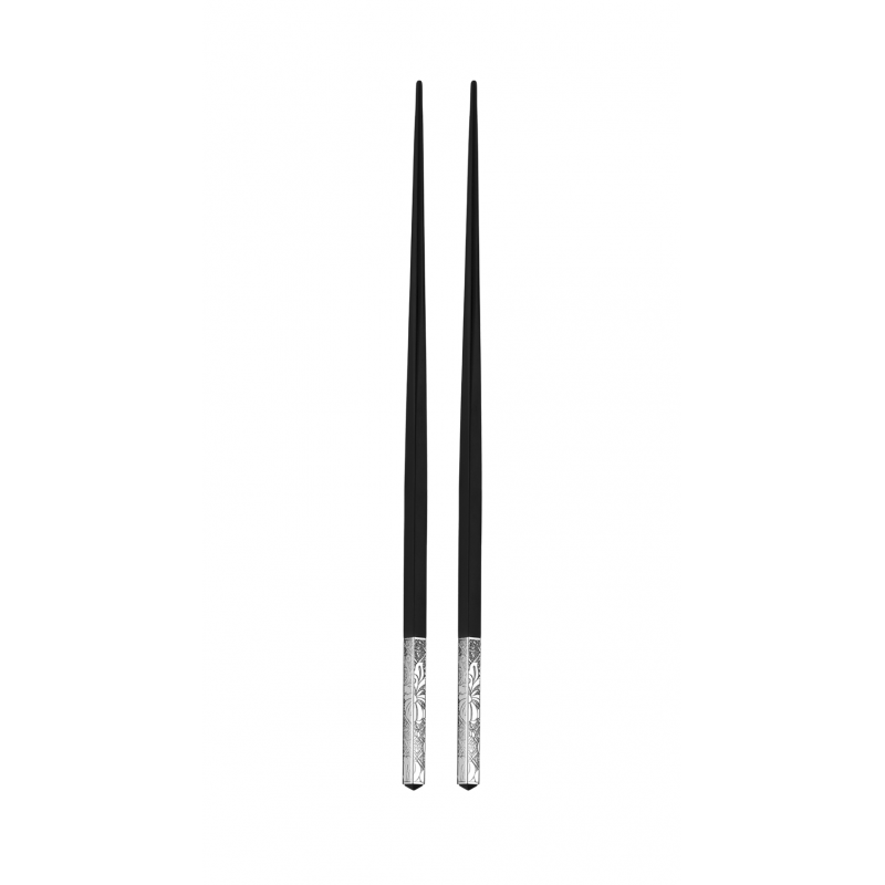 Jardin d'Eden Silver-Plated Black Chinese Chopsticks