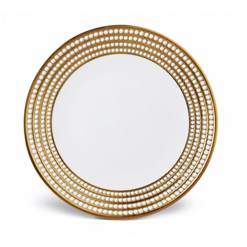 Perlée Gold Round Platter