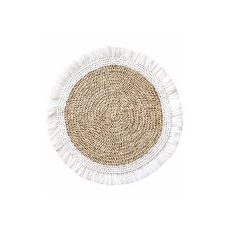 White Woven Rattan Placemat