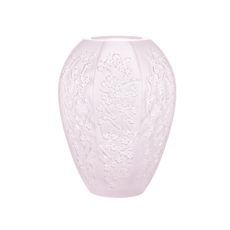 Sakura Vase Cristal Rose Lustré Moyen Modèle