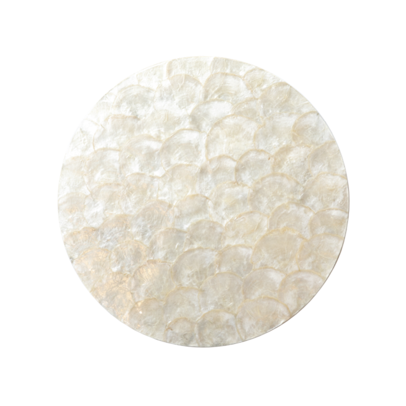 Round Placemat White Fan