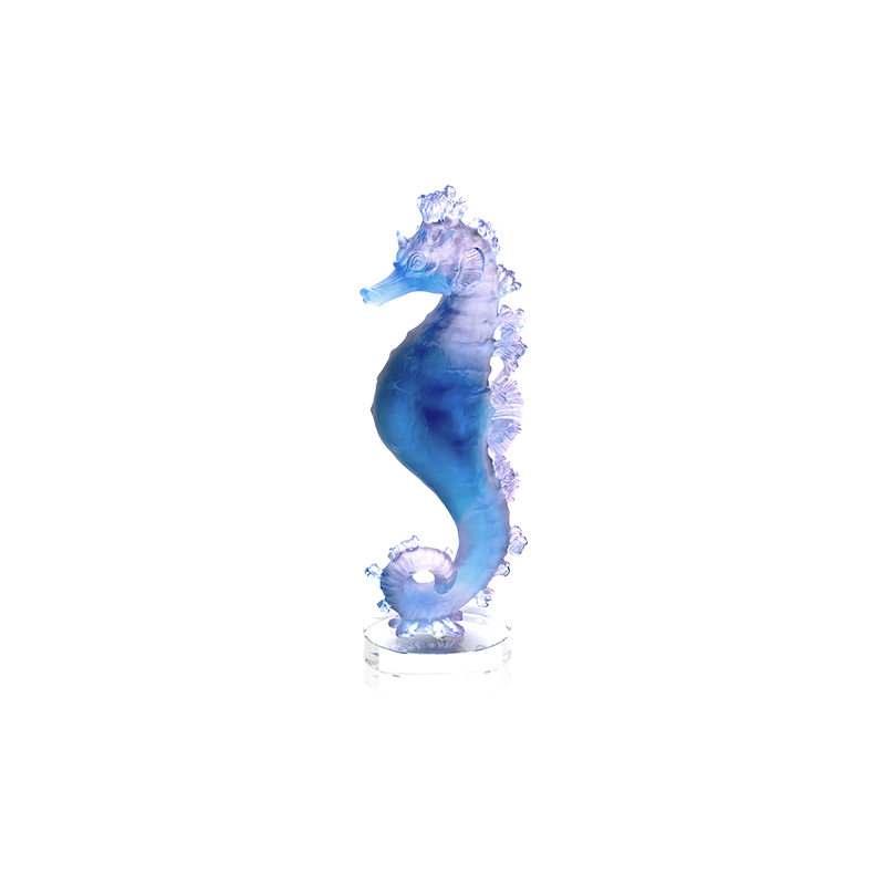 Mer de Corail Hippocampe Bleu-Rose Edition Numérotée