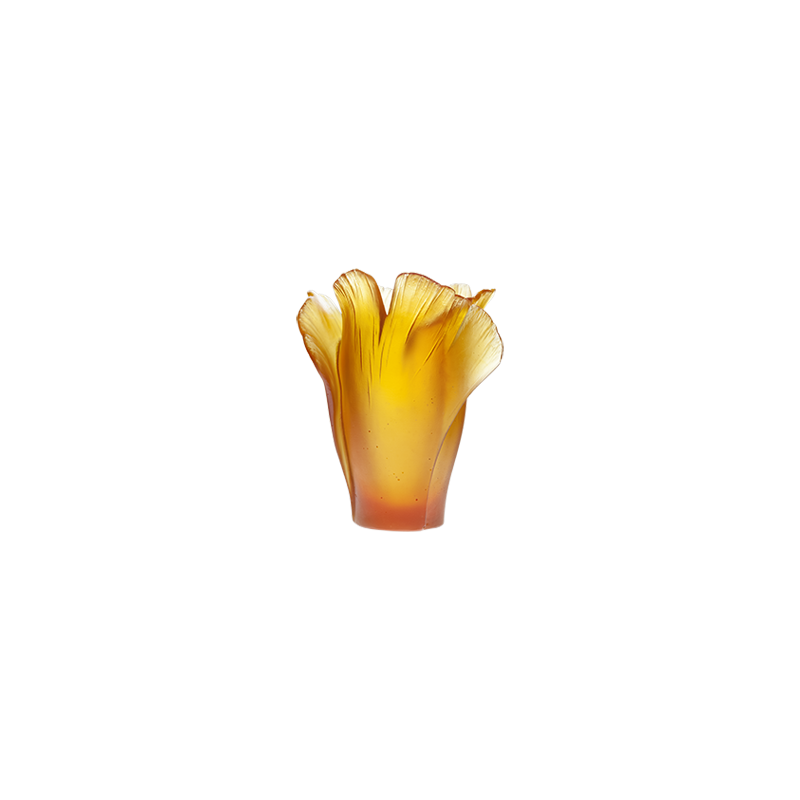Ginkgo Amber Vase Medium