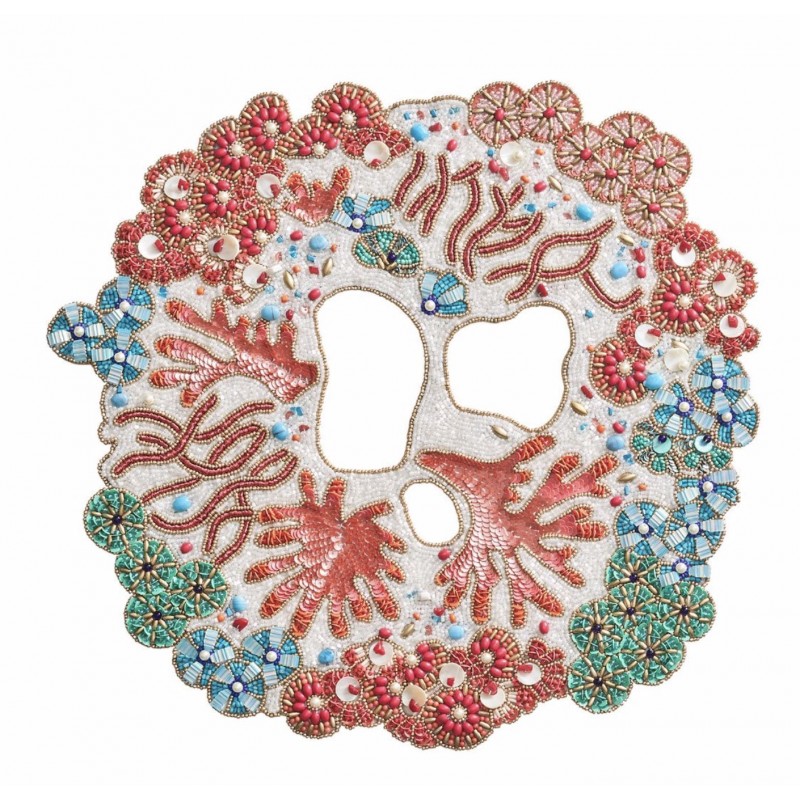 Cozumel Placemat Turquoise/Coral/Gold