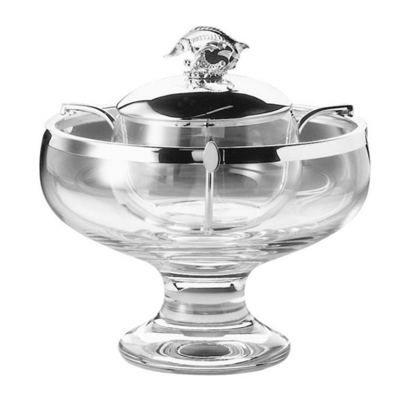 Caviar Bowl with Lid Silver-Plated