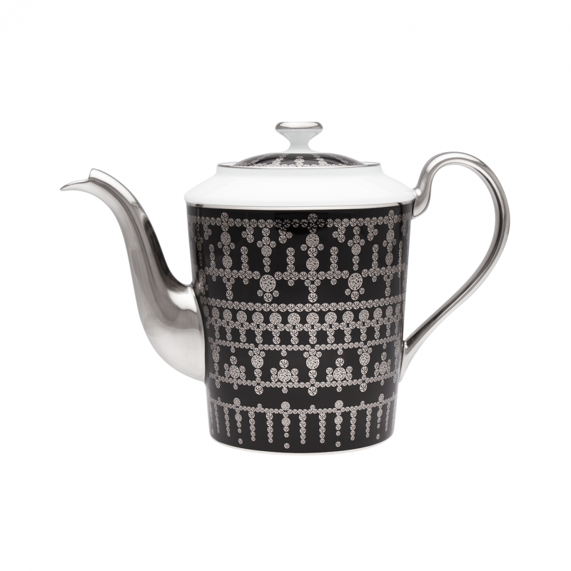 Tiara Teapot Black and Platinum