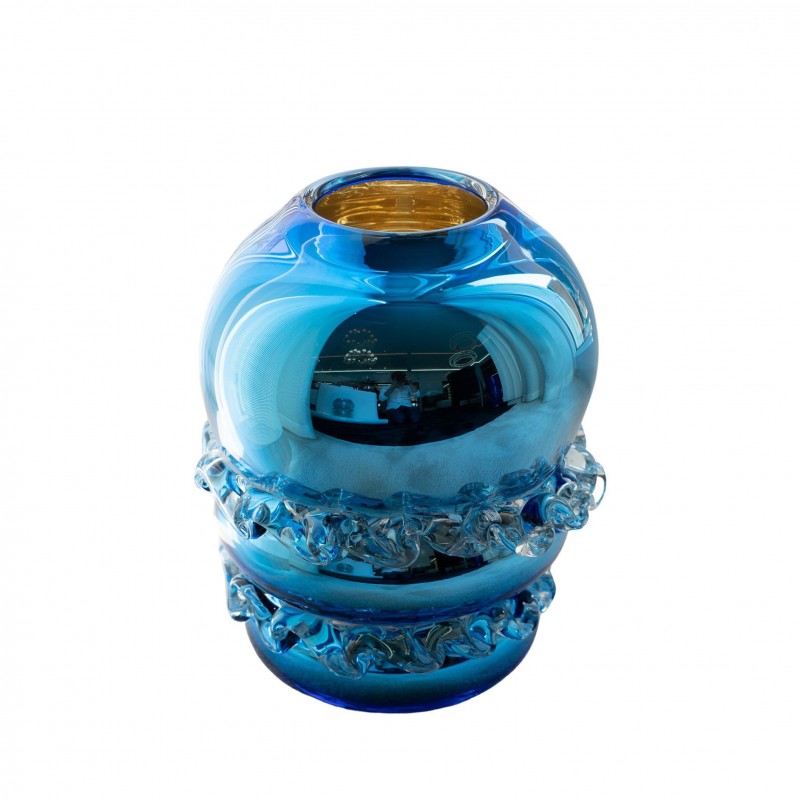 Clown Vase Blue Mirrored