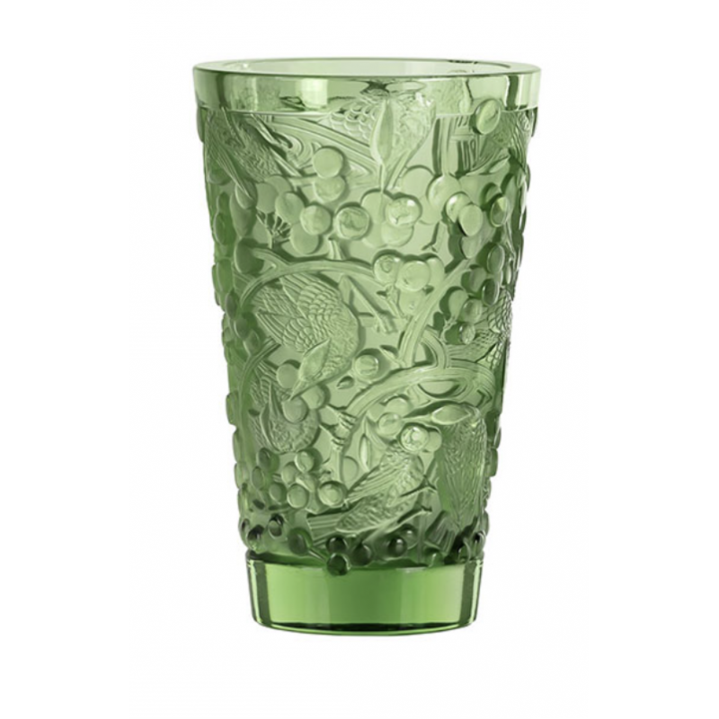 Merles et Raisins Vase Medium Size Green