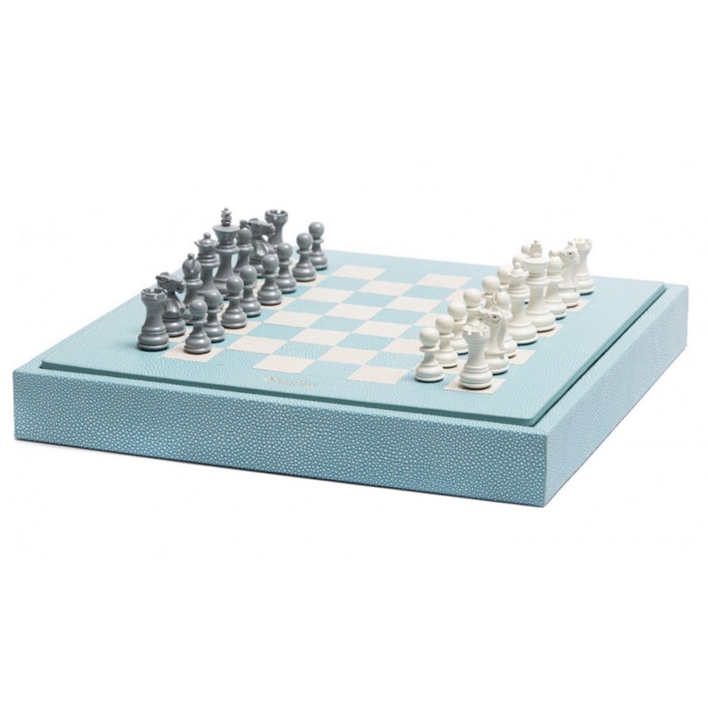 Galuchat Chess Box Turquoise