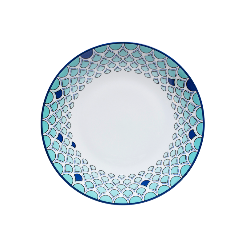 Dinner Plate Ecaille Turquoise