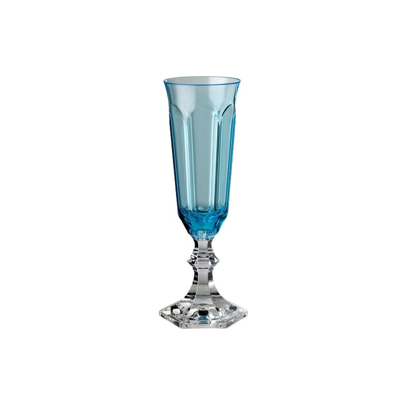 Dolce Vita Champagne Flute Glass Turquoise
