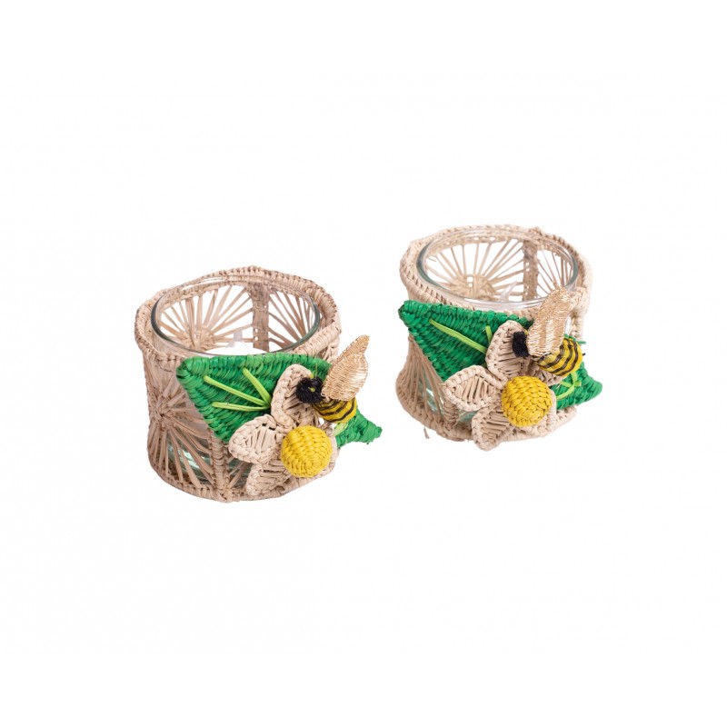 Flower Bee Candle Holder - Set of 2
