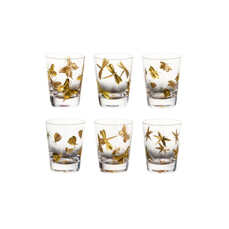 Single Old Fashioned Bug Set 175ml Gilded Clear