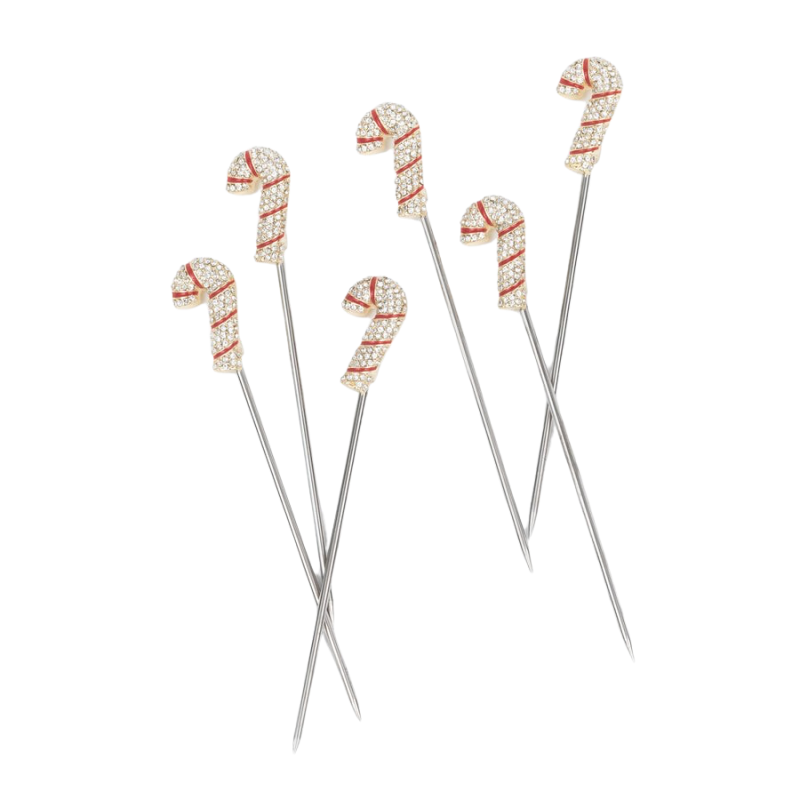 Candy Cane Cocktail Picks