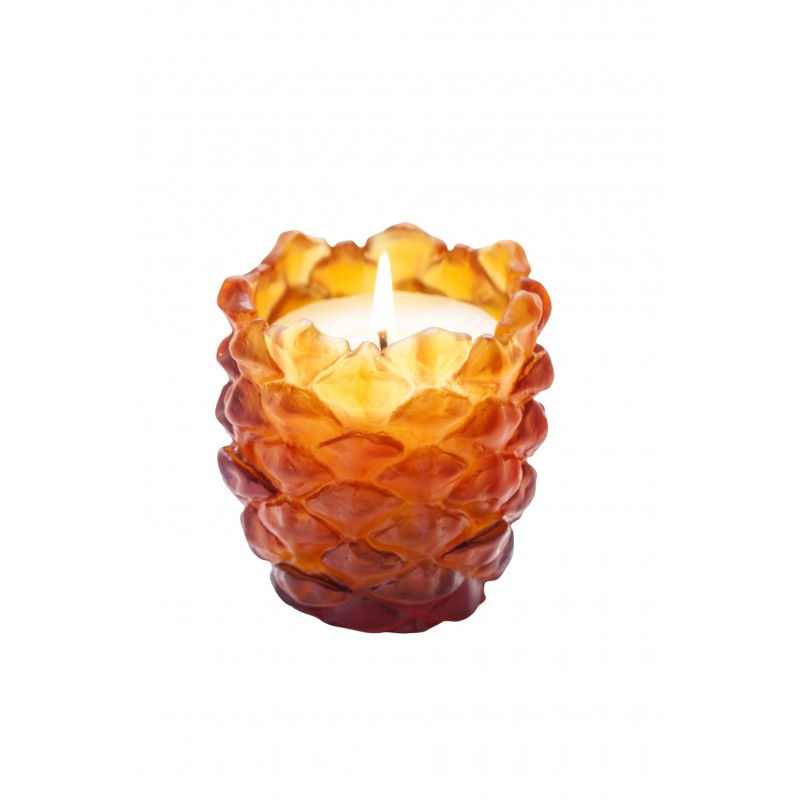 Pine Scented Candle Holder Amber