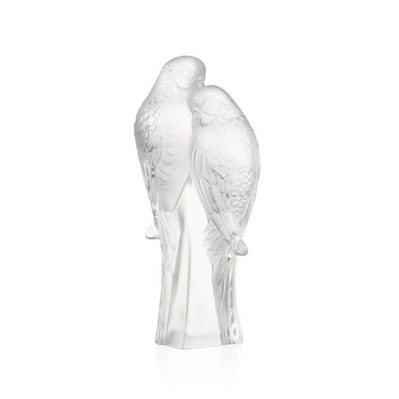 2 Parakeets Sculpture Clear