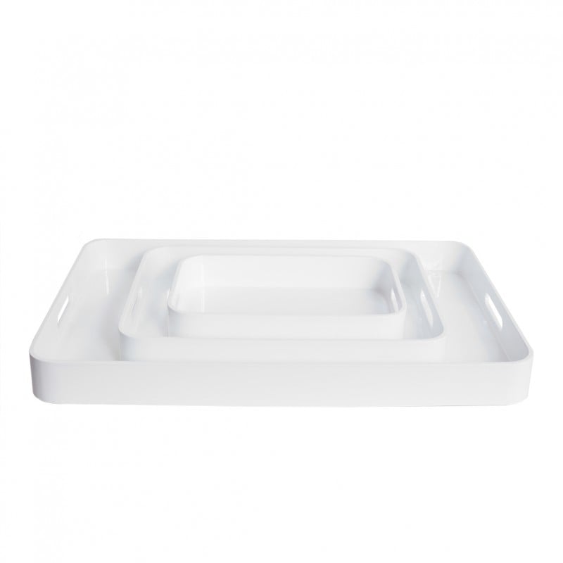 Lacquer Tray Large White