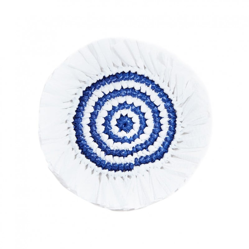 Plastic Twine Coaster White and Navy