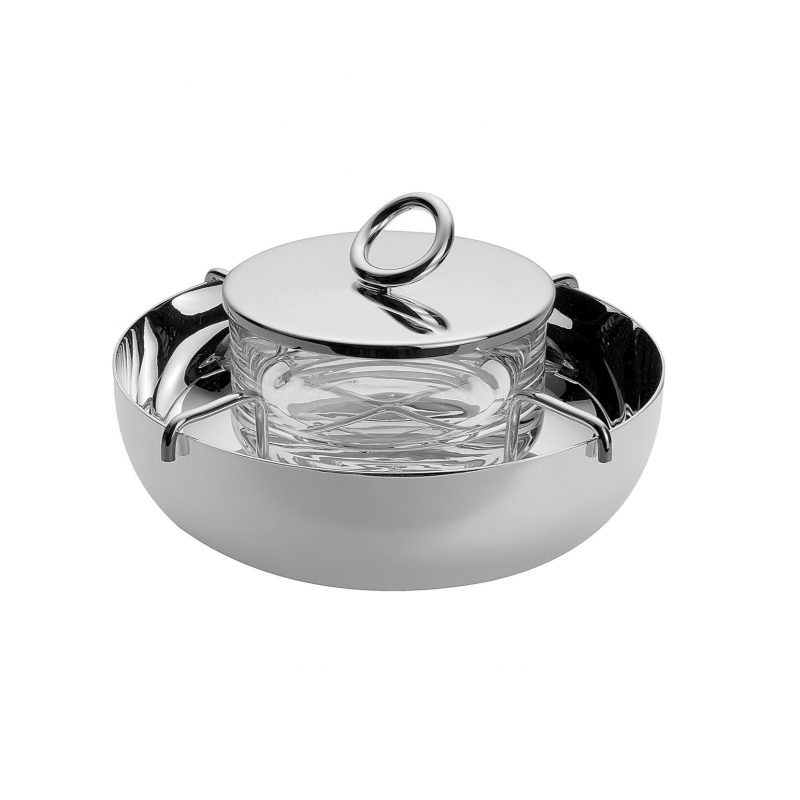 Vertigo Silver-Plated Caviar Serving Set 17 cm