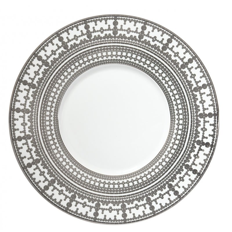 Tiara Dessert Plate White Platinum