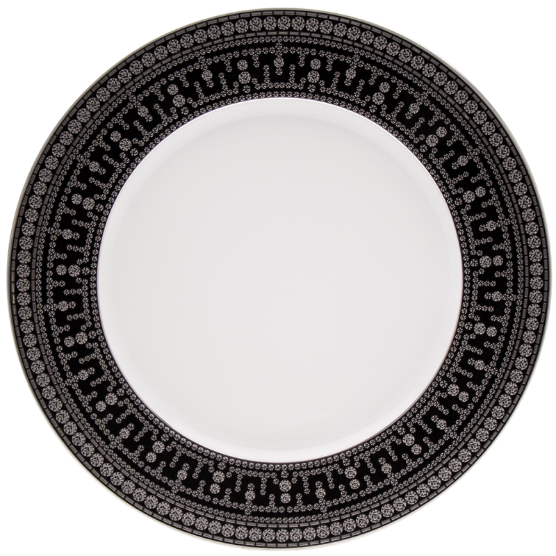 Tiara Dinner Plate Black Platinum