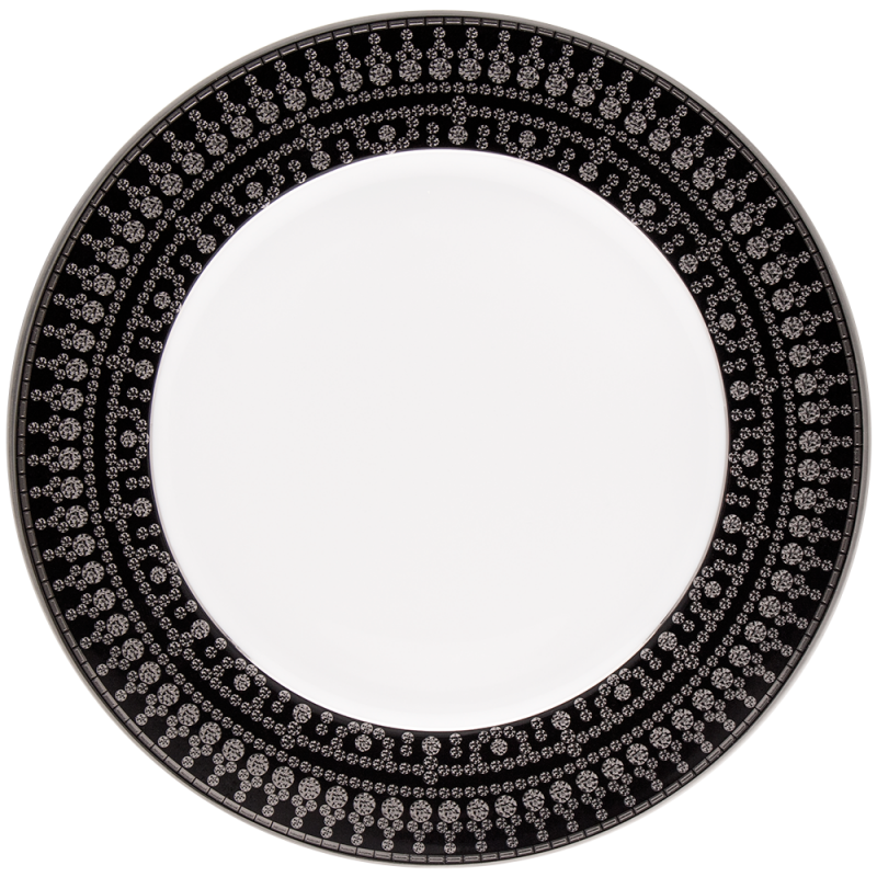 Tiara Dessert Plate Black Platinum