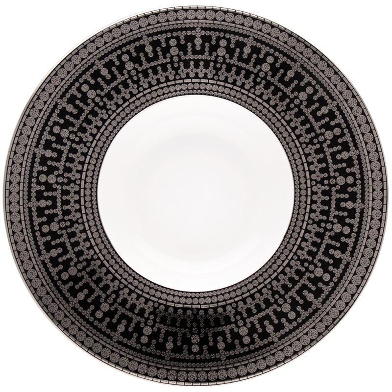 Tiara Risotto Plate Black Platinum
